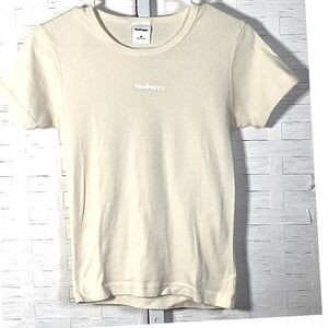 Madhappy T-Shirt Women's Medium‎ Short Sleeve Beige